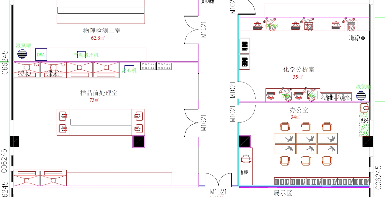 實驗室通風柜設計布局安裝圖